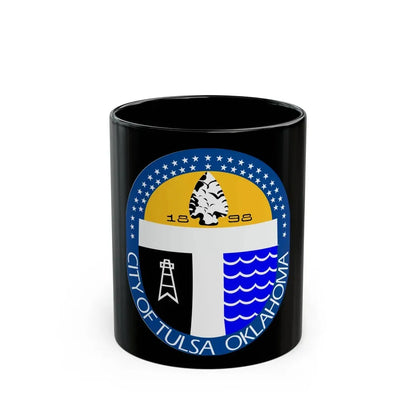 Seal of Tulsa Oklahoma - Black Coffee Mug 11oz - Go Mug Yourself