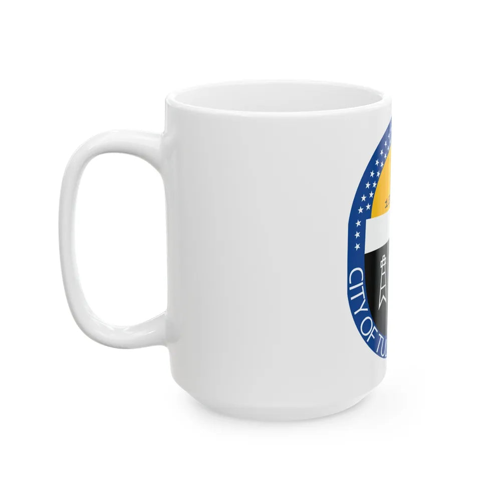 Seal of Tulsa Oklahoma - White Coffee Mug-Go Mug Yourself