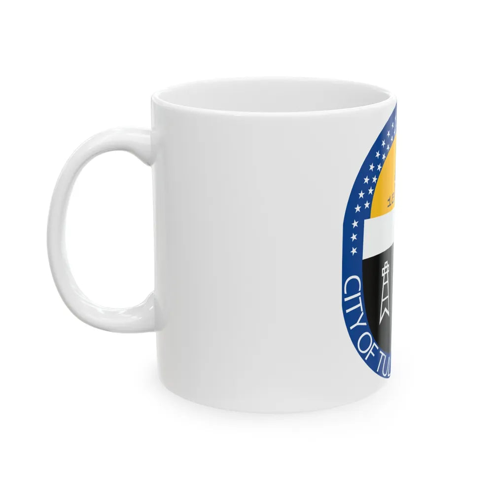 Seal of Tulsa Oklahoma - White Coffee Mug-Go Mug Yourself