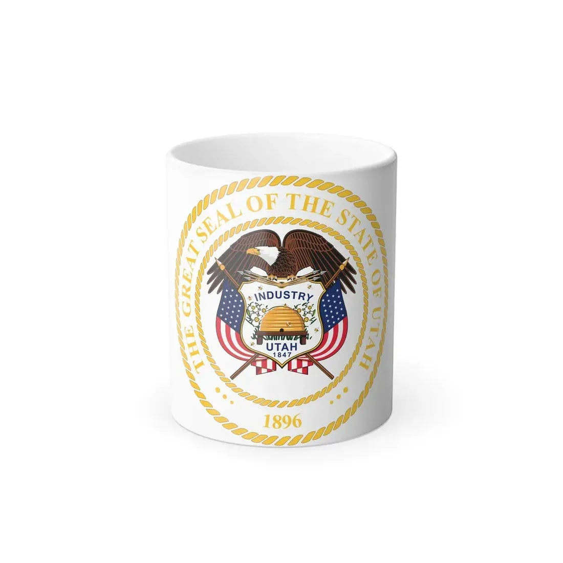 Seal of Utah v2 - Color Changing Coffee Mug 11oz - Go Mug Yourself