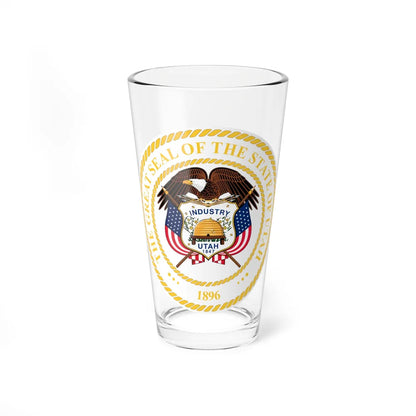 Seal of Utah v2 - Pint Glass 16oz-16oz-Go Mug Yourself