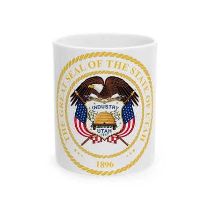 Seal of Utah v2 - White Coffee Mug 11oz - Go Mug Yourself