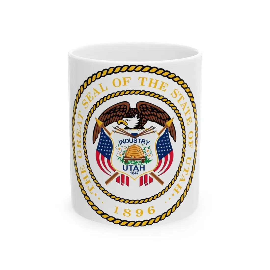 Seal of Utah - White Coffee Mug 11oz - Go Mug Yourself