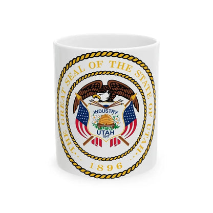 Seal of Utah - White Coffee Mug 11oz - Go Mug Yourself