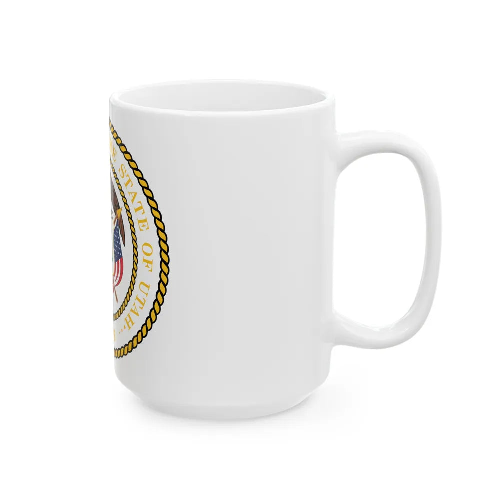 Seal of Utah - White Coffee Mug-Go Mug Yourself