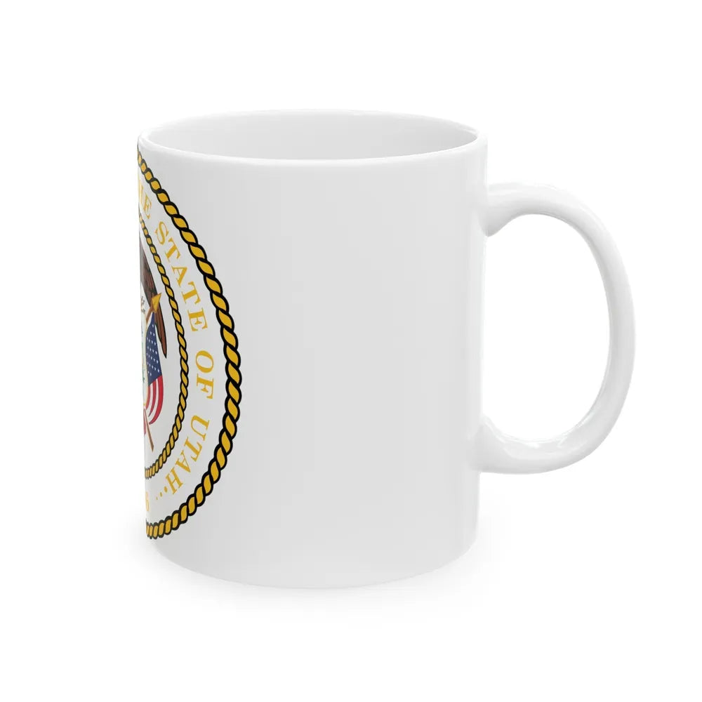 Seal of Utah - White Coffee Mug-Go Mug Yourself