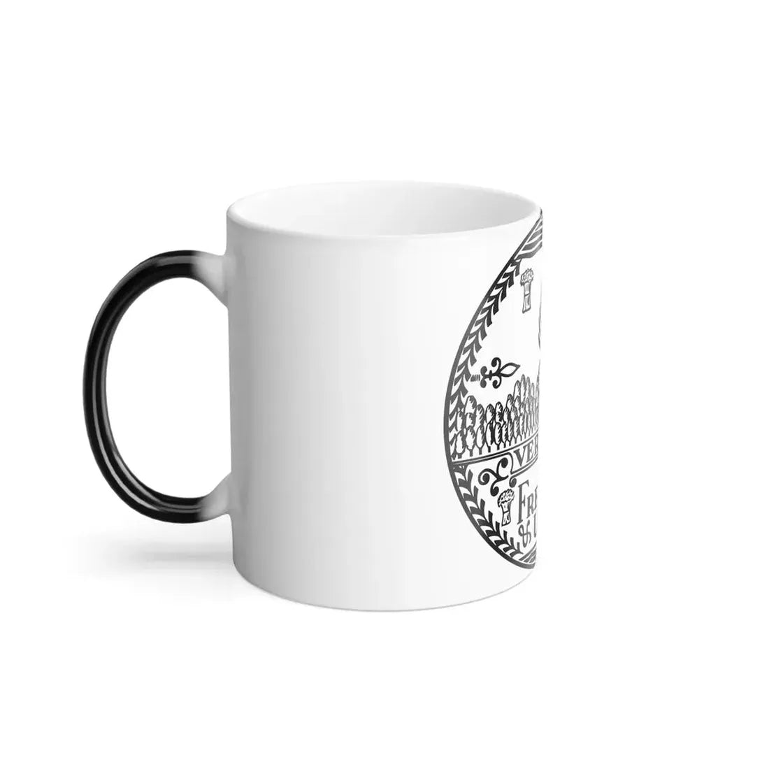 Seal of Vermont BW - Color Changing Coffee Mug - Go Mug Yourself