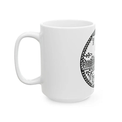 Seal of Vermont BW - White Coffee Mug-Go Mug Yourself