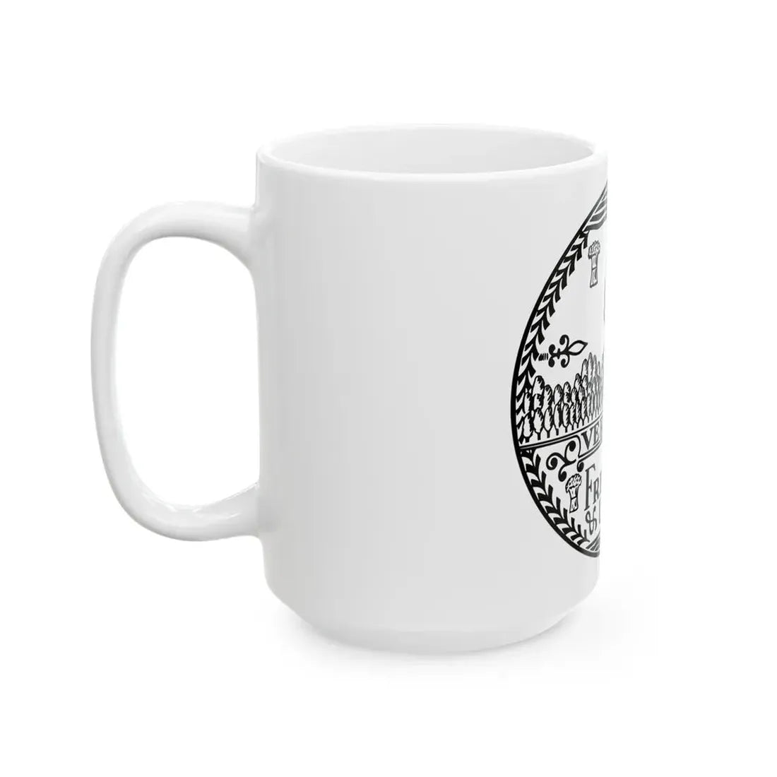 Seal of Vermont BW - White Coffee Mug - Go Mug Yourself