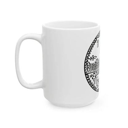 Seal of Vermont BW - White Coffee Mug - Go Mug Yourself