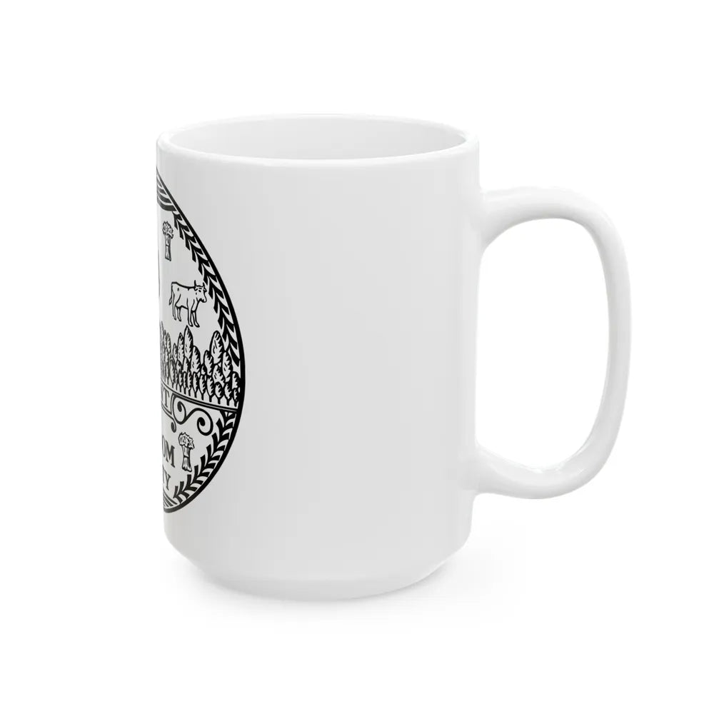 Seal of Vermont BW - White Coffee Mug-Go Mug Yourself