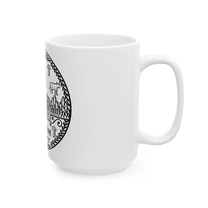 Seal of Vermont BW - White Coffee Mug - Go Mug Yourself