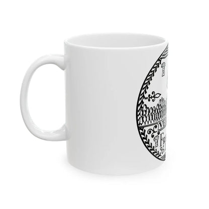 Seal of Vermont BW - White Coffee Mug-Go Mug Yourself