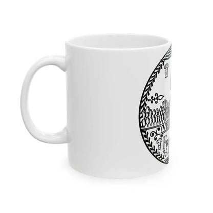 Seal of Vermont BW - White Coffee Mug - Go Mug Yourself