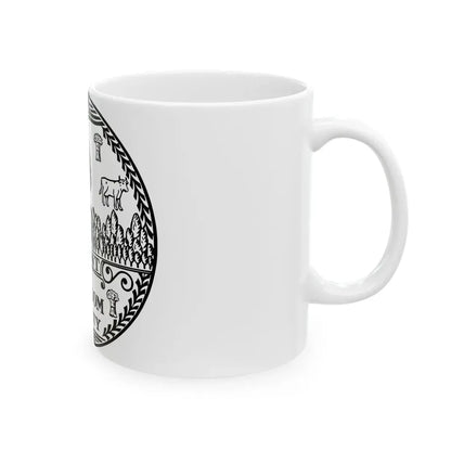 Seal of Vermont BW - White Coffee Mug - Go Mug Yourself