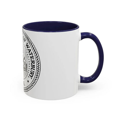 Seal of Waterbury Connecticut - Accent Coffee Mug - Go Mug Yourself