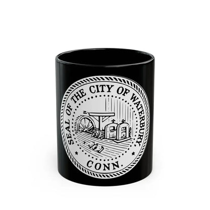 Seal of Waterbury Connecticut - Black Coffee Mug 11oz - Go Mug Yourself