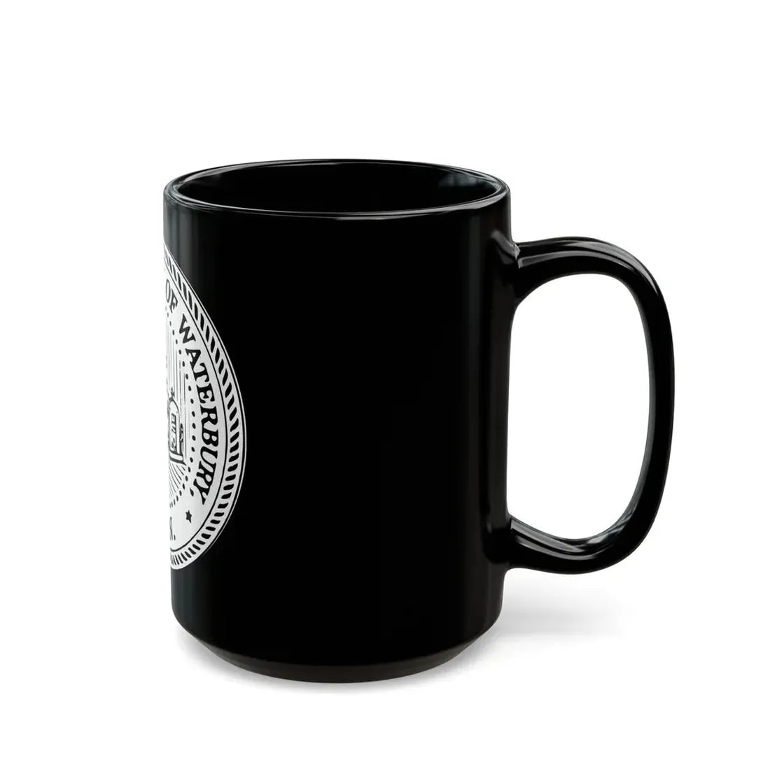 Seal of Waterbury Connecticut - Black Coffee Mug - Go Mug Yourself