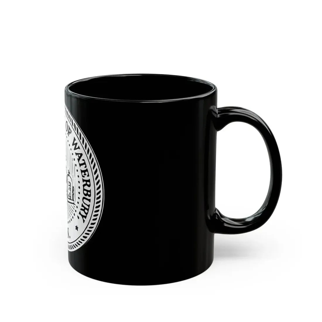 Seal of Waterbury Connecticut - Black Coffee Mug - Go Mug Yourself