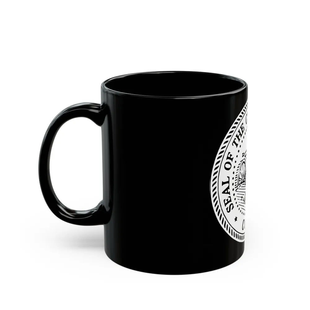 Seal of Waterbury Connecticut - Black Coffee Mug-Go Mug Yourself