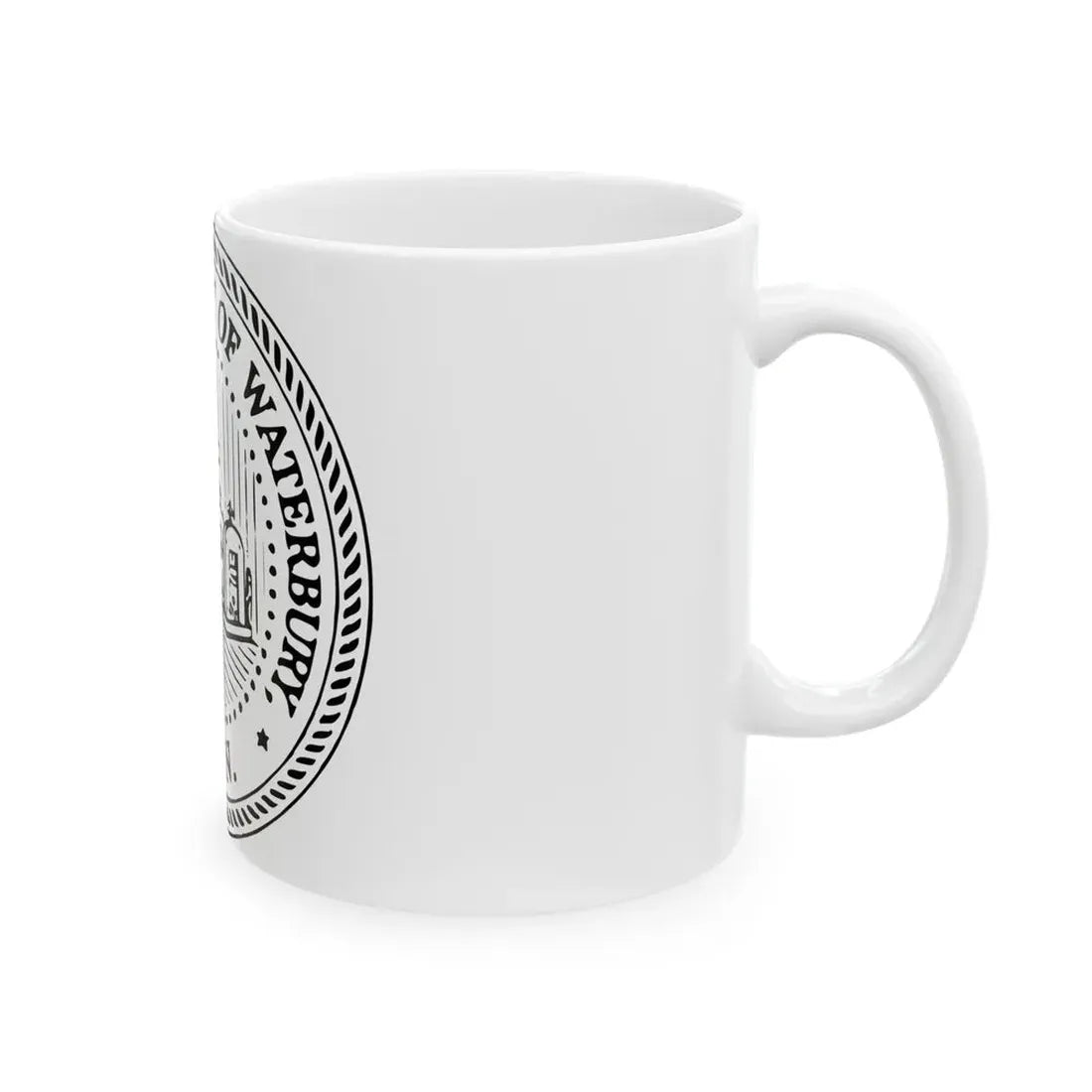 Seal of Waterbury Connecticut - White Coffee Mug - Go Mug Yourself