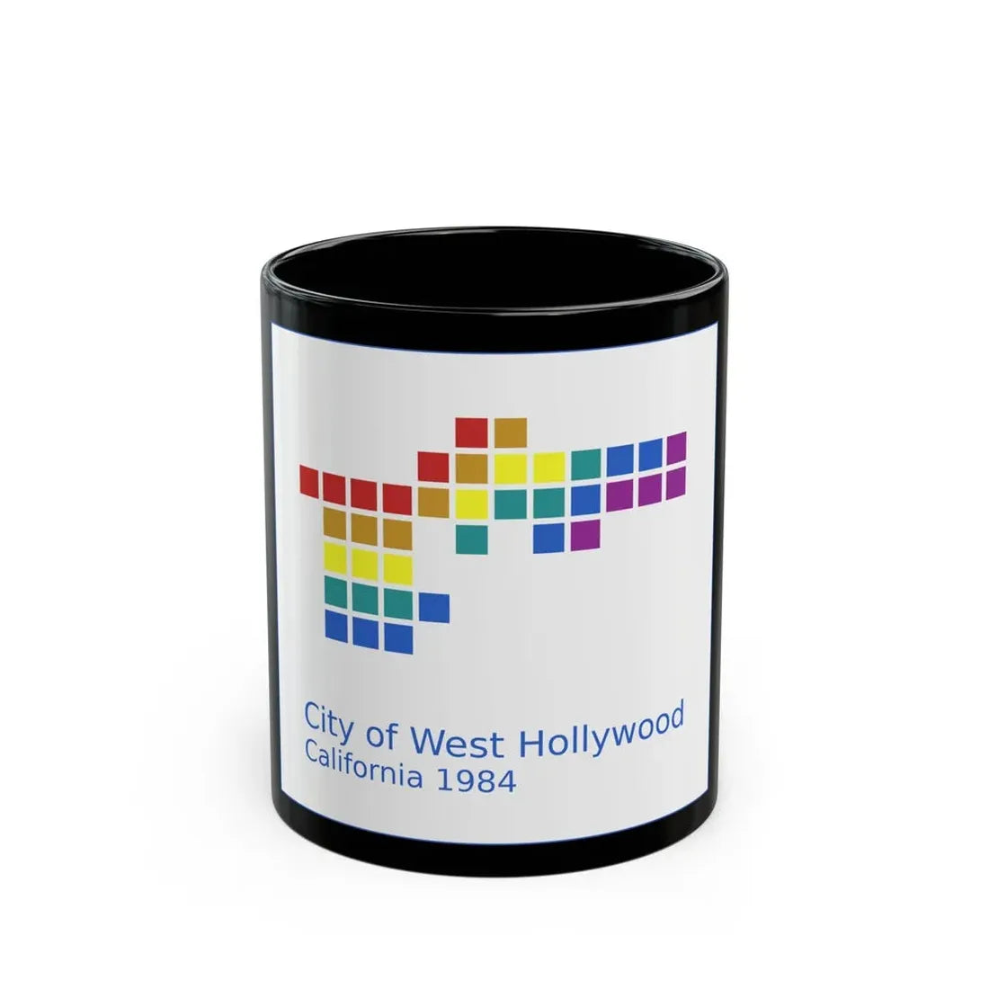 Seal of West Hollywood California - Black Coffee Mug 11oz - Go Mug Yourself