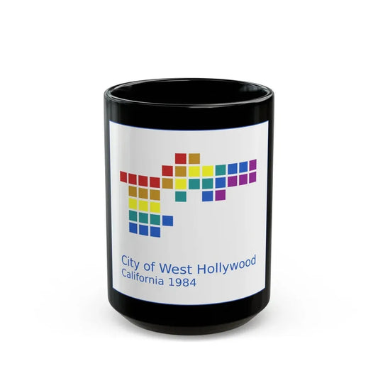 Seal of West Hollywood California - Black Coffee Mug 15oz - Go Mug Yourself