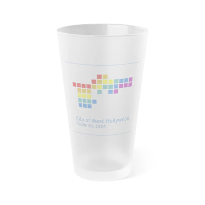 Seal of West Hollywood California - Frosted Pint Glass 16oz-16oz-Frosted-Go Mug Yourself