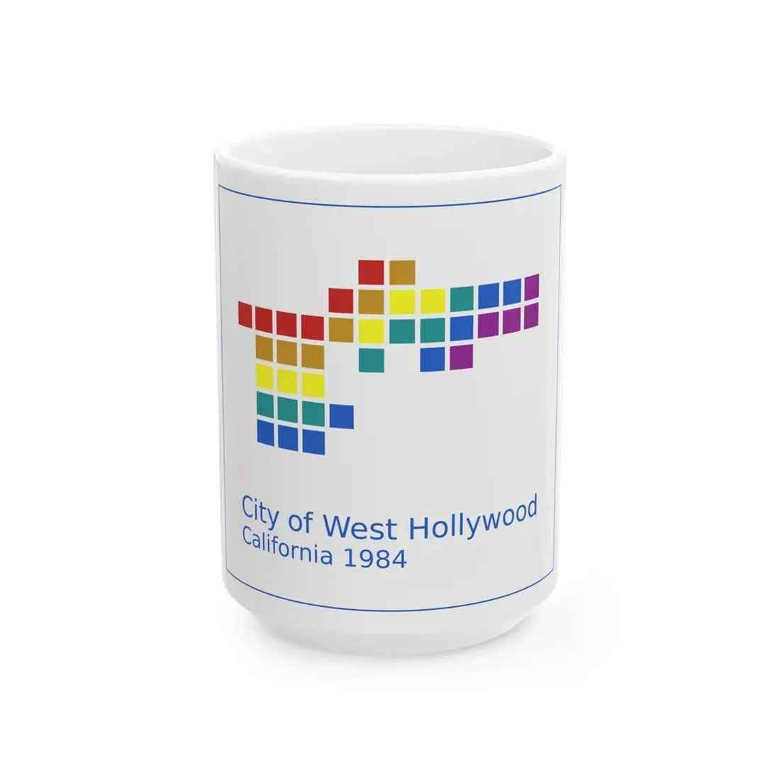 Seal of West Hollywood California - White Coffee Mug 15oz - Go Mug Yourself