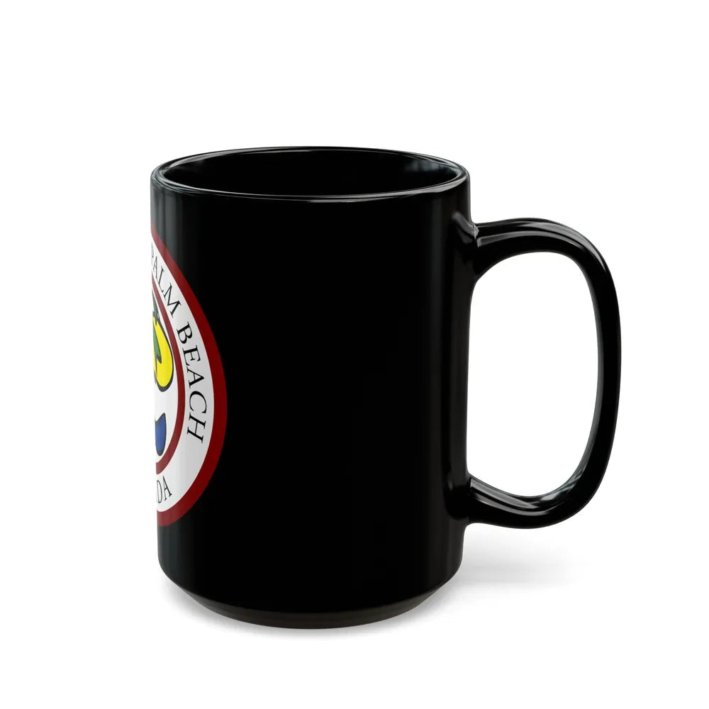 Seal of West Palm Beach Florida - Black Coffee Mug-Go Mug Yourself