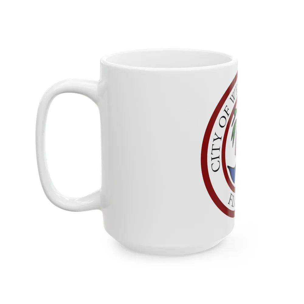 Seal of West Palm Beach Florida - White Coffee Mug-Go Mug Yourself