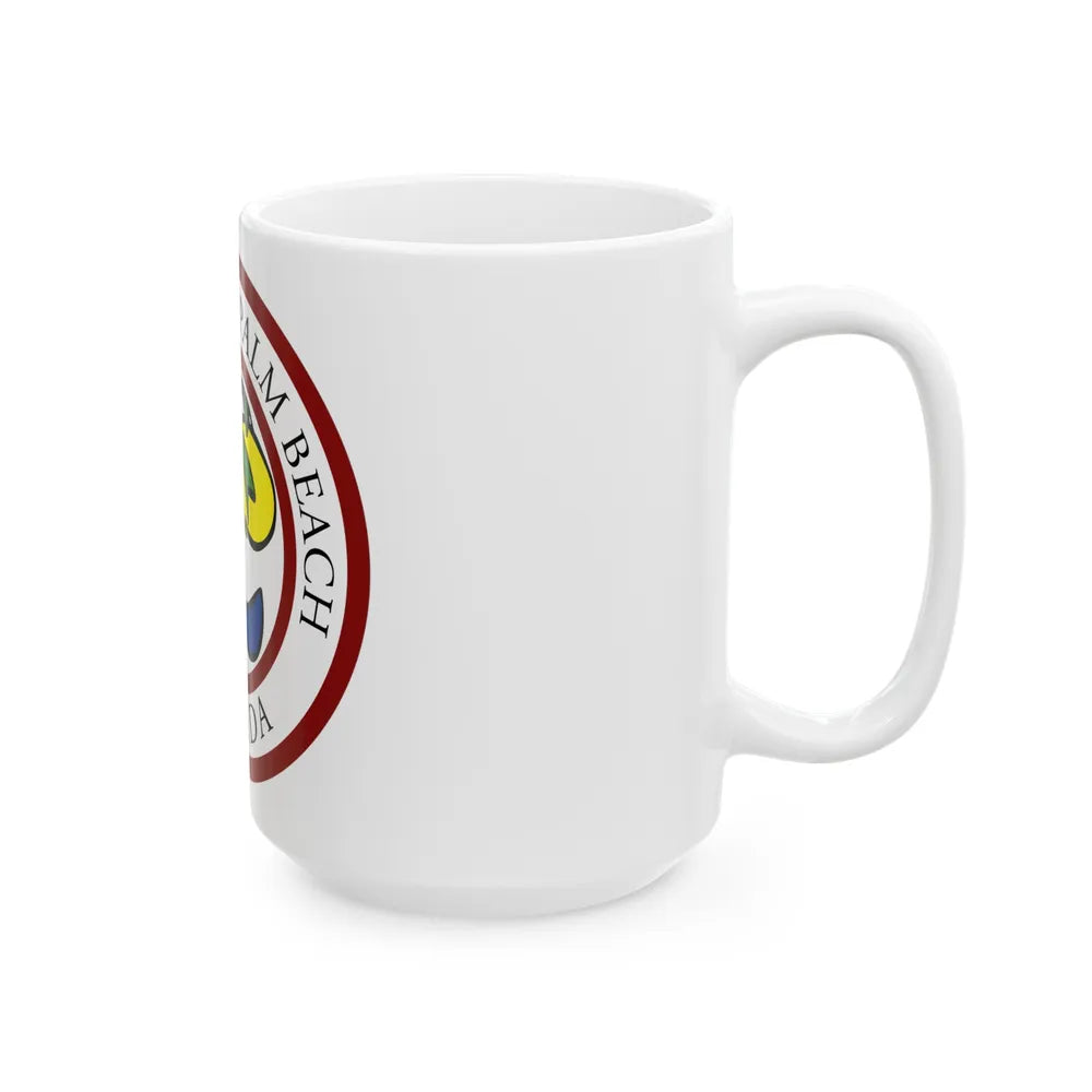 Seal of West Palm Beach Florida - White Coffee Mug-Go Mug Yourself