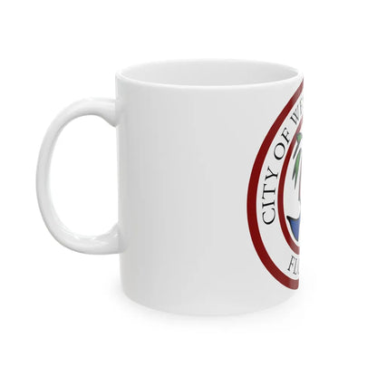 Seal of West Palm Beach Florida - White Coffee Mug-Go Mug Yourself