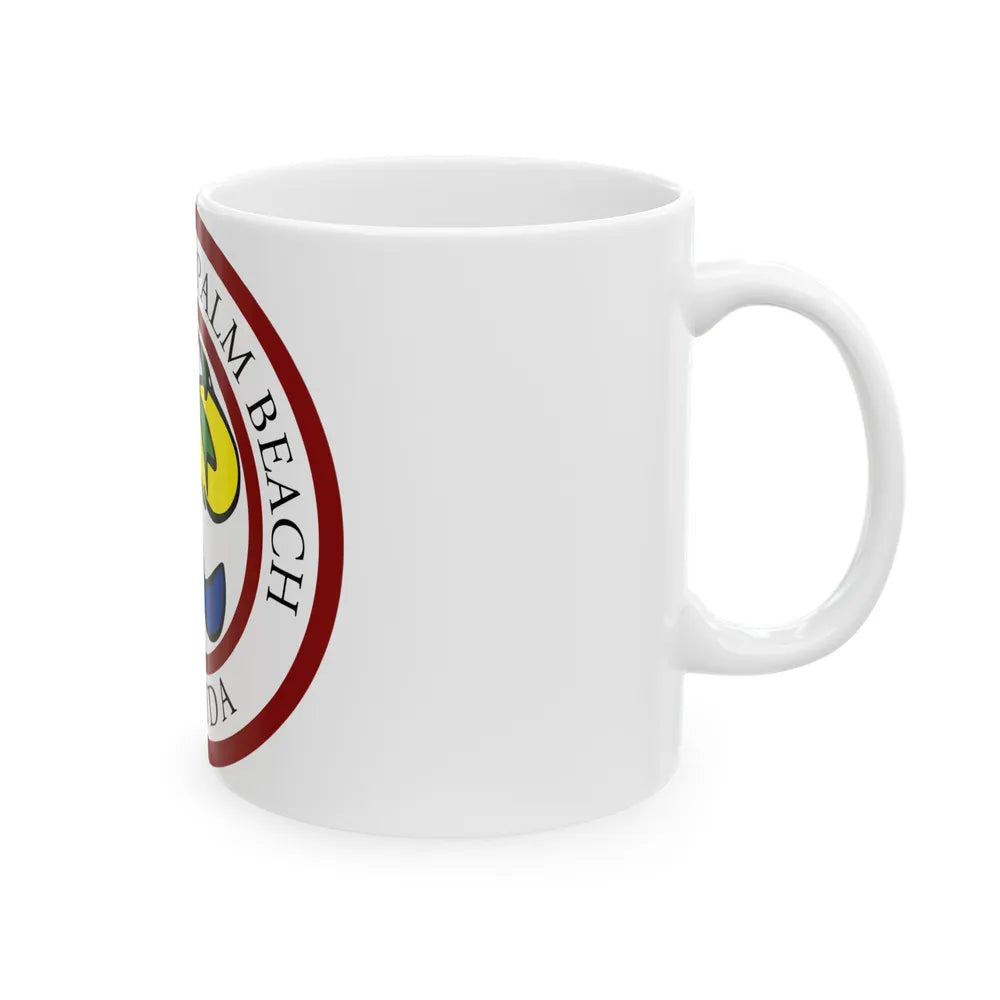 Seal of West Palm Beach Florida - White Coffee Mug-Go Mug Yourself