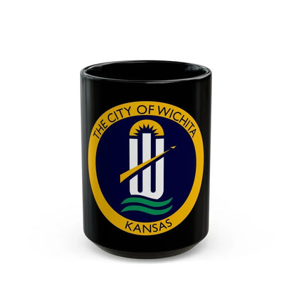 Seal of Wichita Kansas - Black Coffee Mug 15oz - Go Mug Yourself