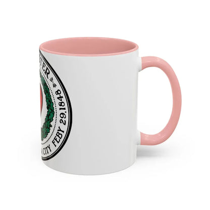 Seal of Worcester Massachusetts - Accent Coffee Mug - Go Mug Yourself