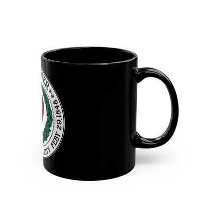 Seal of Worcester Massachusetts - Black Coffee Mug-Go Mug Yourself