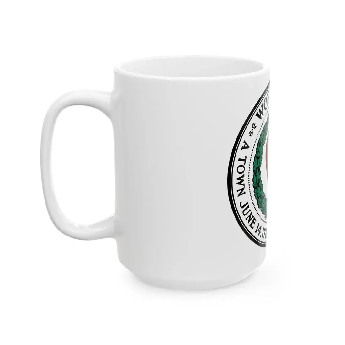 Seal of Worcester Massachusetts - White Coffee Mug - Go Mug Yourself