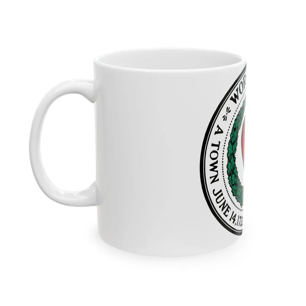 Seal of Worcester Massachusetts - White Coffee Mug-Go Mug Yourself