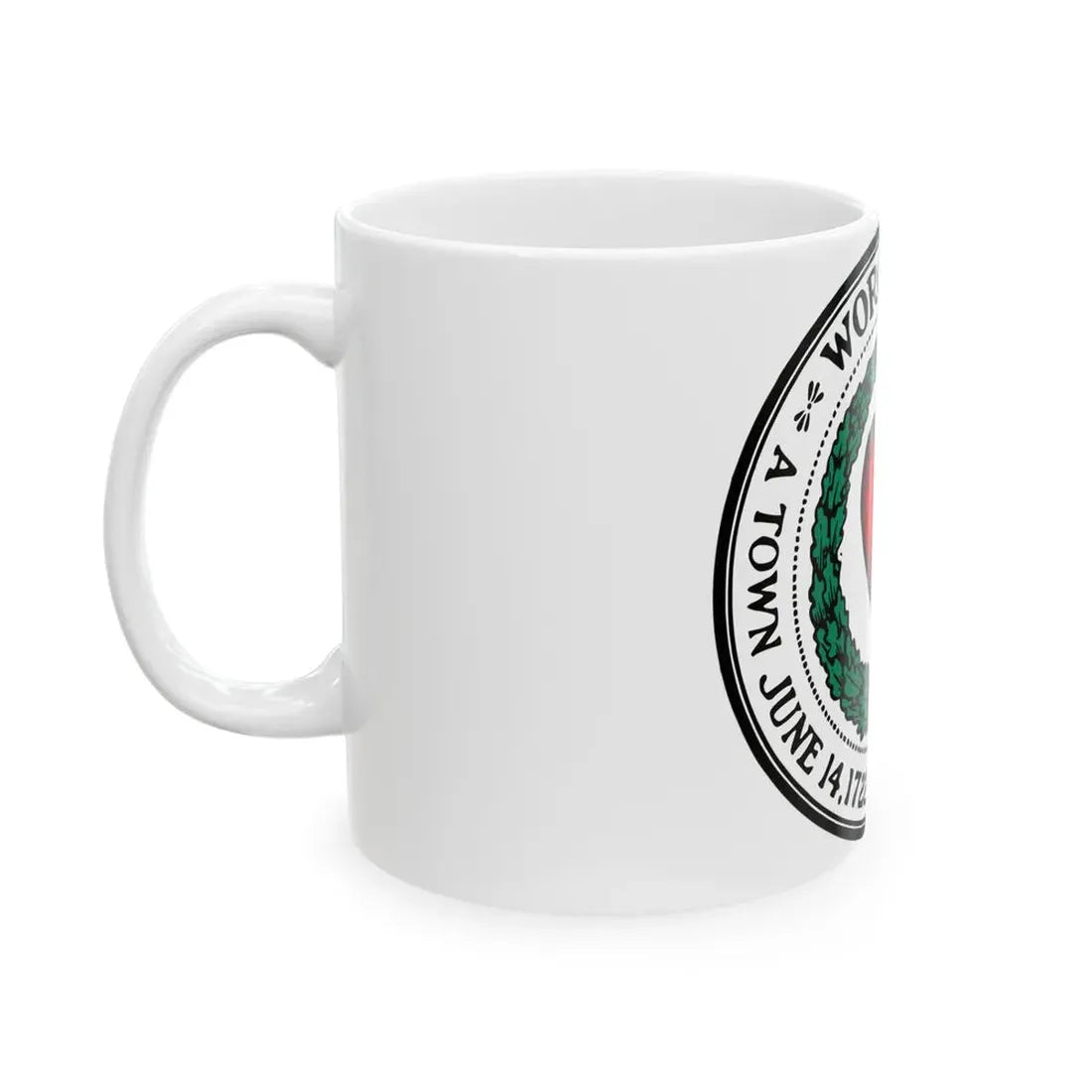Seal of Worcester Massachusetts - White Coffee Mug - Go Mug Yourself