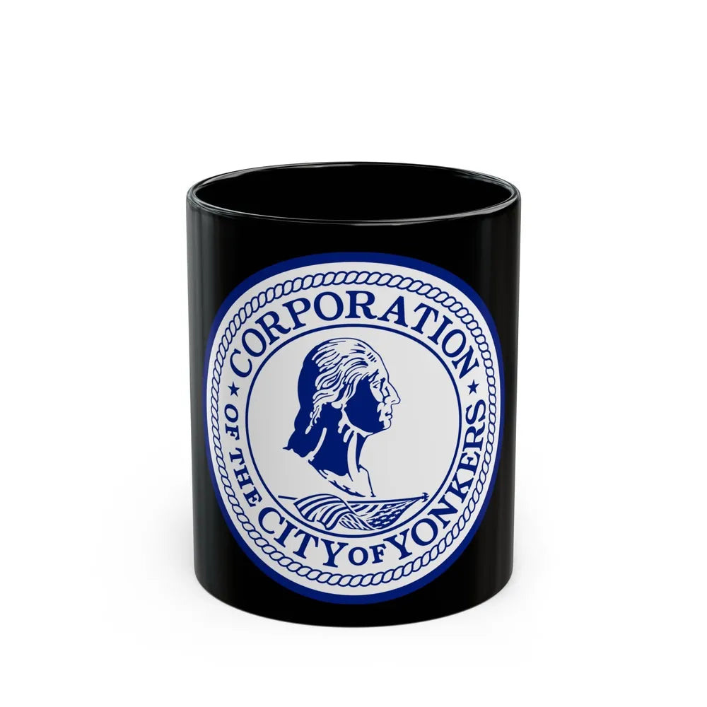 Seal of Yonkers New York - Black Coffee Mug-11oz-Go Mug Yourself