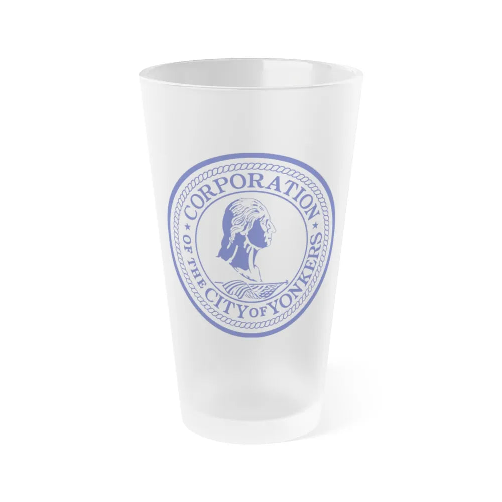 Seal of Yonkers New York - Frosted Pint Glass 16oz-16oz-Frosted-Go Mug Yourself