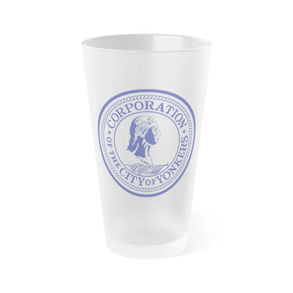 Seal of Yonkers New York - Frosted Pint Glass 16oz-16oz-Frosted-Go Mug Yourself