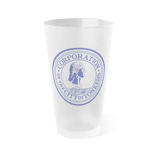 Seal of Yonkers New York - Frosted Pint Glass 16oz-16oz-Frosted-Go Mug Yourself