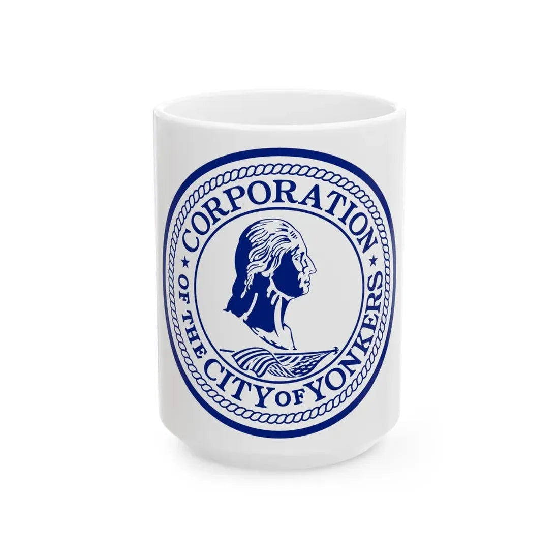 Seal of Yonkers New York - White Coffee Mug 15oz - Go Mug Yourself