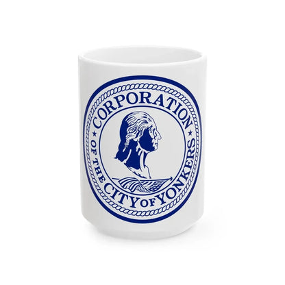 Seal of Yonkers New York - White Coffee Mug 15oz - Go Mug Yourself