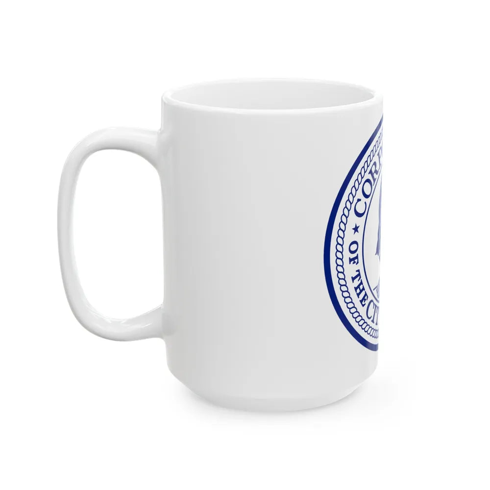 Seal of Yonkers New York - White Coffee Mug-Go Mug Yourself