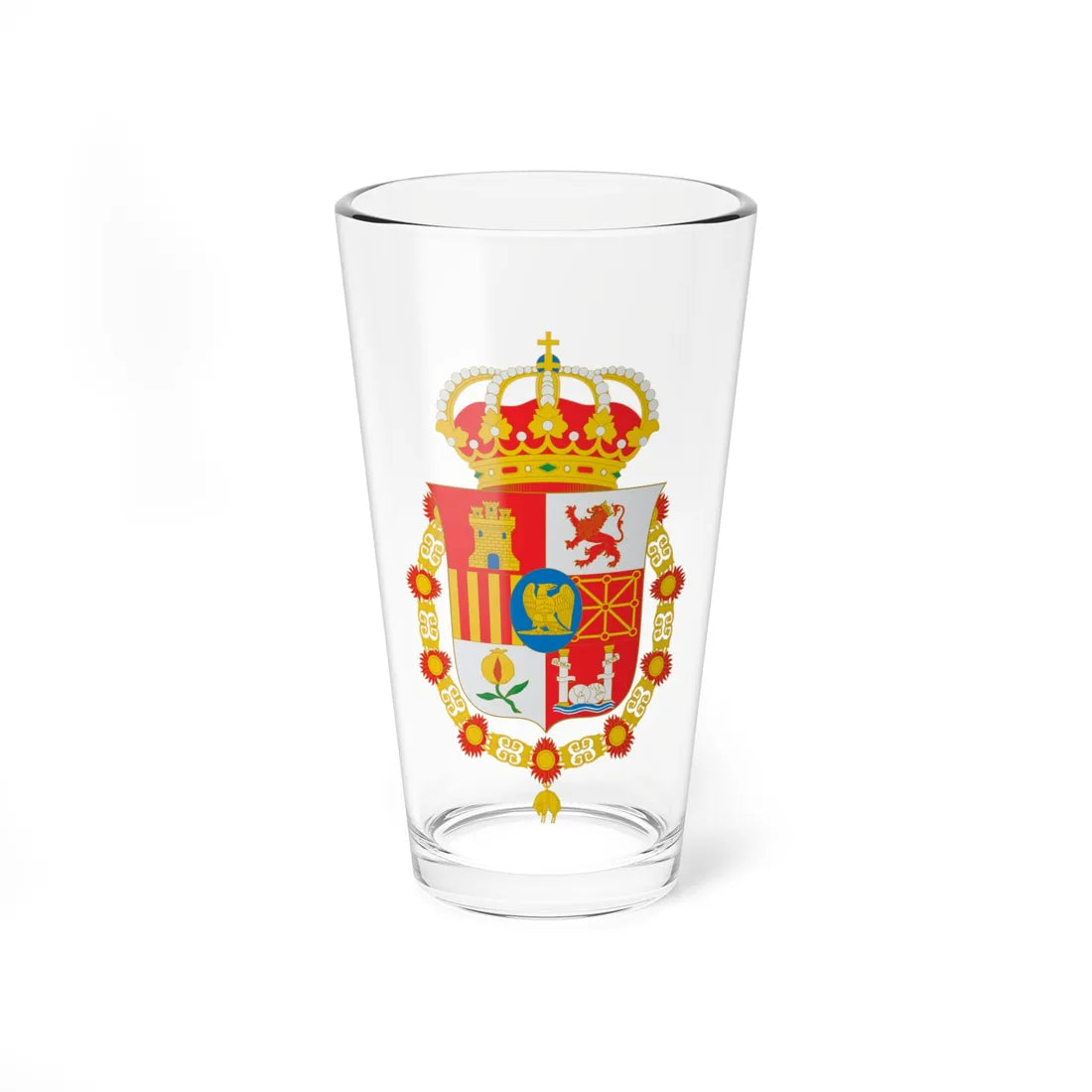 Señal Real de Jose I con Orden del Toison (Spain) (Coat of Arms) Pint Glass 16oz 16oz - Go Mug Yourself