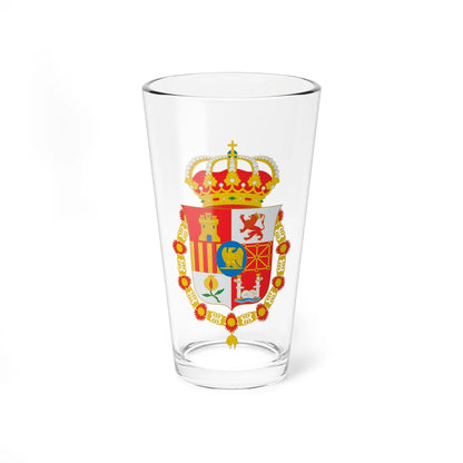 Señal Real de Jose I con Orden del Toison (Spain) (Coat of Arms) Pint Glass 16oz 16oz - Go Mug Yourself