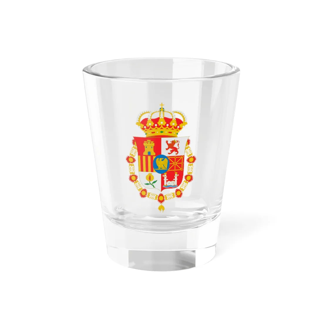 Señal Real de Jose I con Orden del Toison (Spain) (Coat of Arms) Shot Glass 1.5oz 1.5oz - Go Mug Yourself